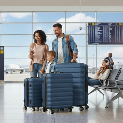 3-teiliges Hartschalenkoffer-Set mit Rollen