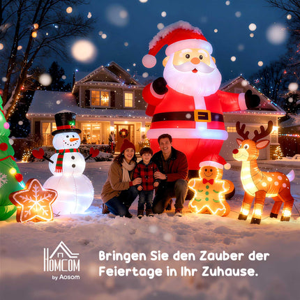 3-Piece Inflatable Christmas Trees with LED Lights
