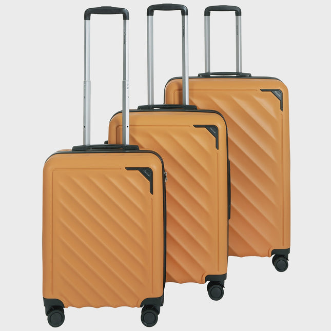 3-teiliges Kofferset, Orange – Kabine, Mittel, Groß