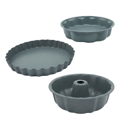 3-teiliges Antihaft-Backform-Set aus Karbonstahl