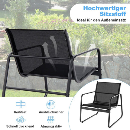 3-teiliges Outdoor-Möbelset mit Stühlen und Tisch