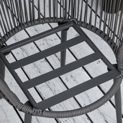 Gartenmöbel aus Rattan – 2 Stühle und Tisch, inklusive Kissen