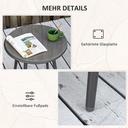 Gartenmöbel aus Rattan – 2 Stühle und Tisch, inklusive Kissen