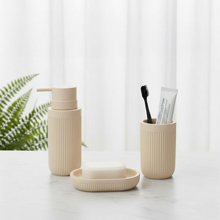 3-teiliges Badezimmer-Accessoire-Set aus Kunstharz