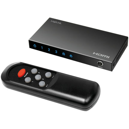 3-Port HDMI Switch, 4K/60Hz, HDMI 2.0, Remote-Controlled