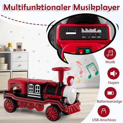3-Seater Electric Train Set for Kids, 12V, Removable Seats