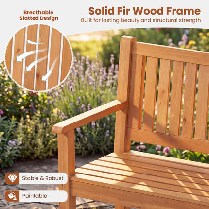 3-Sitzer Gartenbank aus Holz, 150 cm Tannenholz, Braun