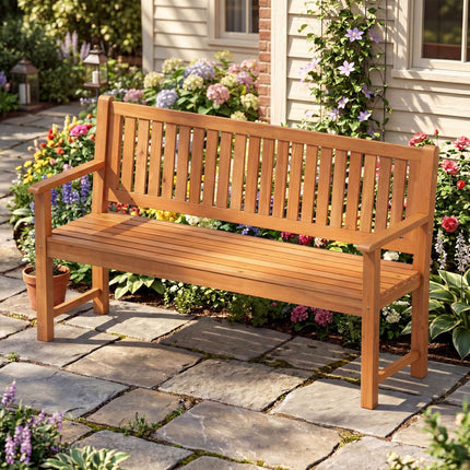 3-Sitzer Gartenbank aus Holz, 150 cm Tannenholz, Braun