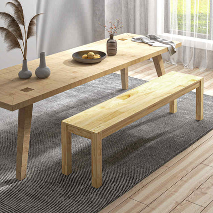 3-Sitzer Esszimmerbank aus Kiefernholz, hält 330 kg, 150 x 33 x 45 cm