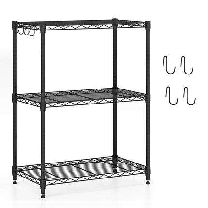 3-Tier Adjustable Metal Storage Shelf – Heavy Duty