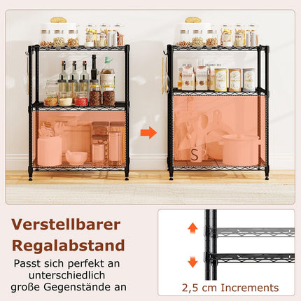 3-Tier Adjustable Metal Storage Shelf – Heavy Duty