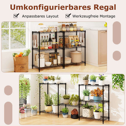 3-Tier Adjustable Metal Storage Shelf – Heavy Duty
