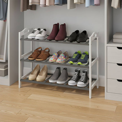 3-stufiges Bambus-Schuhregal für 9 Paar