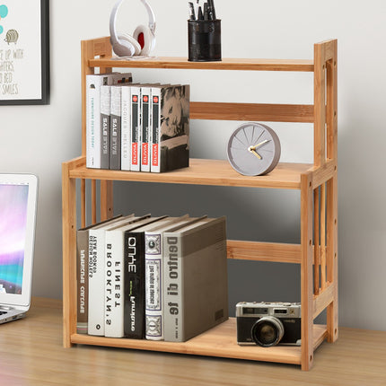 3-Tier Bamboo Spice Rack, Adjustable Shelves Organizer