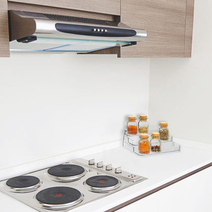 3-Tier Clear Spice Rack for Kitchen Storage