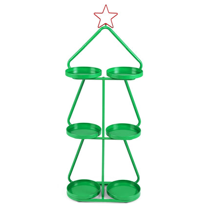 3-stöckiger Pflanzenständer aus Metall – Weihnachtsbaum-Design