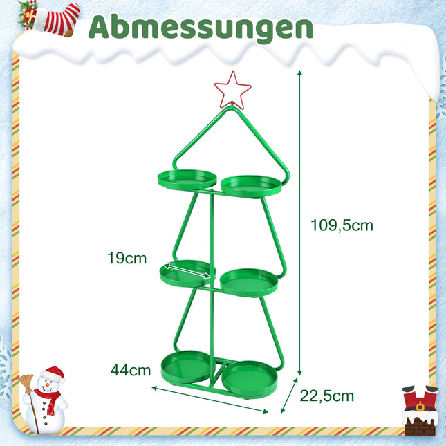 3-Tier Metal Plant Stand – Christmas Tree Design