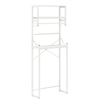 3-stöckiges Badregal über der Toilette, 64x24x162 cm, Weiß