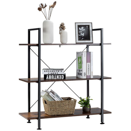 3-laags planten- en bloemenrek met metalen frame, multifunctionele displaystandaard met kantelbeveiliging