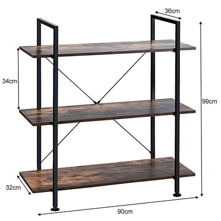 3-laags planten- en bloemenrek met metalen frame, multifunctionele displaystandaard met kantelbeveiliging