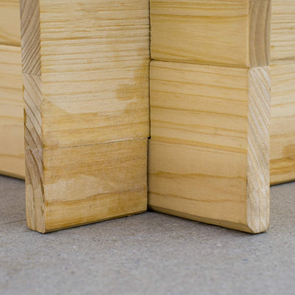 3-stufiges Hochbeet, Naturholz, 117 x 100 x 54 cm