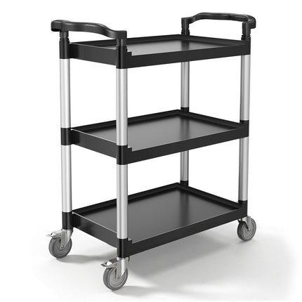 3-Tier Utility Cart, 300 lb Capacity, Locking Swivel Wheels