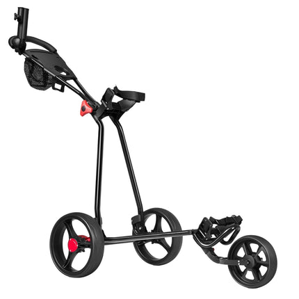 3-Wheel Folding Golf Push Cart with Adjustable Handle