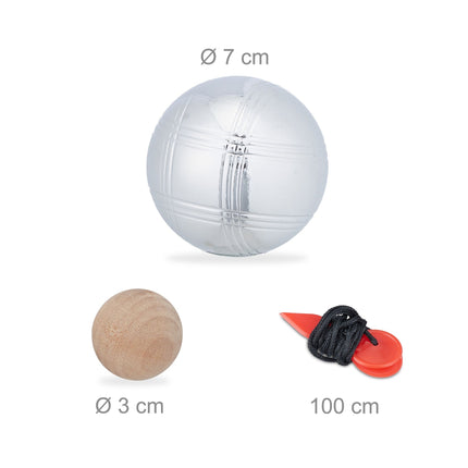 3 Boulekugeln im Set