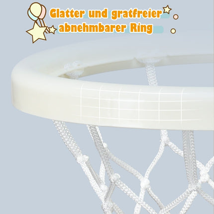 3-in-1 verstellbares Kinder-Sportset: Basketball, Fußball, Ringwurf