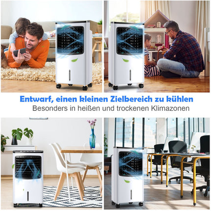 3-in-1-Luftkühler mit 8-Liter-Tank, Fernbedienung, 7,5-Stunden-Timer