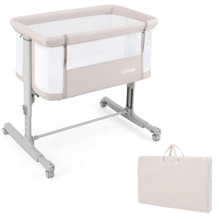 3-in-1 Babybett, Stubenwagen & Beistellbett mit Matratze