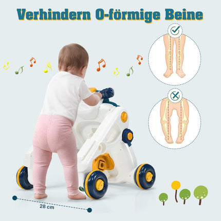 3-in-1 Baby Walker with Lights, Music & Activity Board