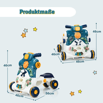 3-in-1 Baby Walker with Lights, Music & Activity Board