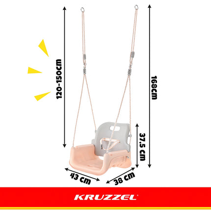 3-in-1 Children's Swing, Adjustable Ropes, 30kg Capacity