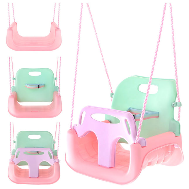 3-in-1 Kinderschaukel, Verstellbare Seile, Max. Belastung 30kg