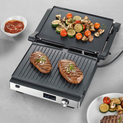 3-in-1 Kontaktgrill, 29x23cm, Panini, Belgische Waffeln, Burger