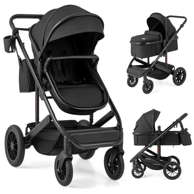 3-in-1 Convertible Baby Stroller with Detachable Bassinet