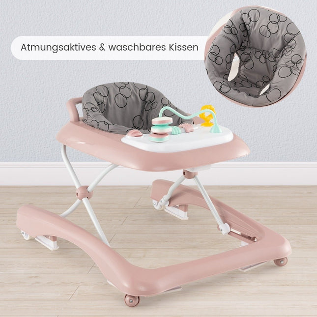 3-in-1 faltbarer Babywalker, höhen- und geschwindigkeitsverstellbar