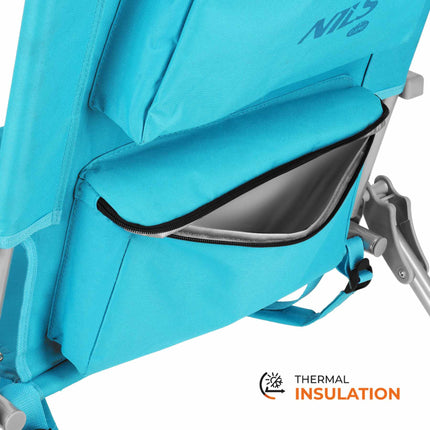 3-in-1 faltbarer Strandkorb mit Kühltasche