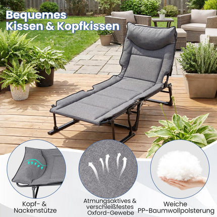 3-in-1-Klappliege mit verstellbarer Rückenlehne