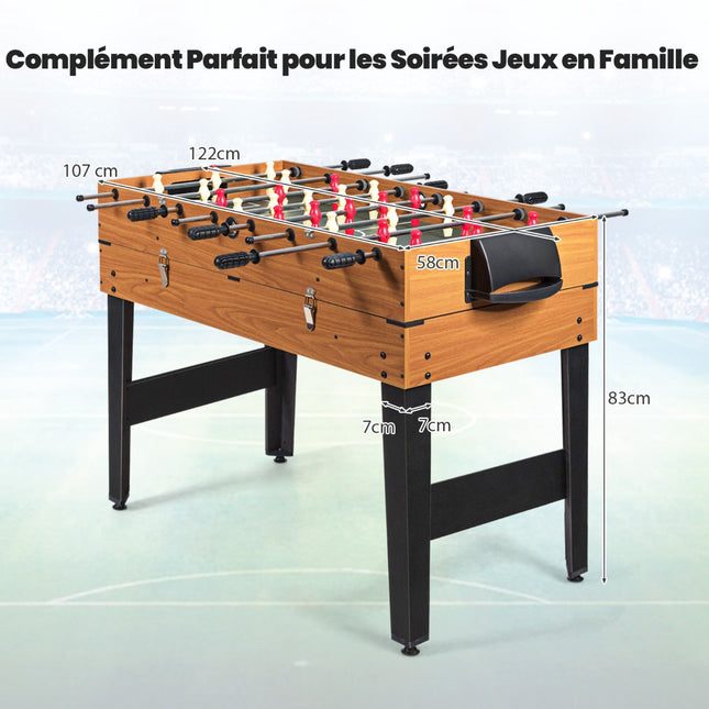 3-in-1 Game Table, 48-Inch Foosball Pool Slide Hockey