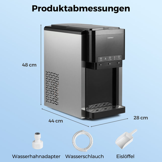 3-in-1 Eiswürfelmaschine & Wasserspender, Bullet- & Crushed-Eis