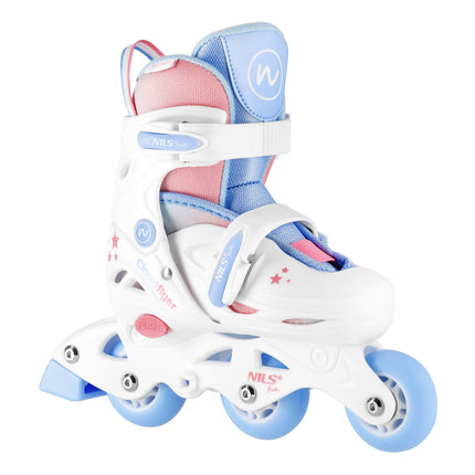 3-in-1 Inlineskates/Rollschuhe, weiß, Größe XS-S (30-33)