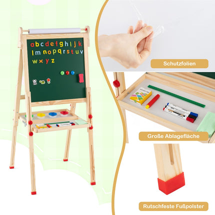 3-in-1 Kinderstaffelei – magnetisch, verstellbar, zusammenklappbar
