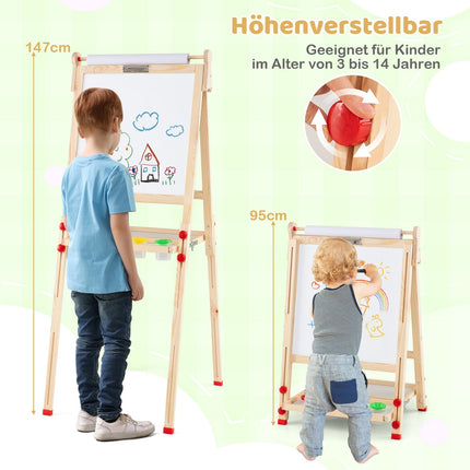 3-in-1 Kinderstaffelei – magnetisch, verstellbar, zusammenklappbar