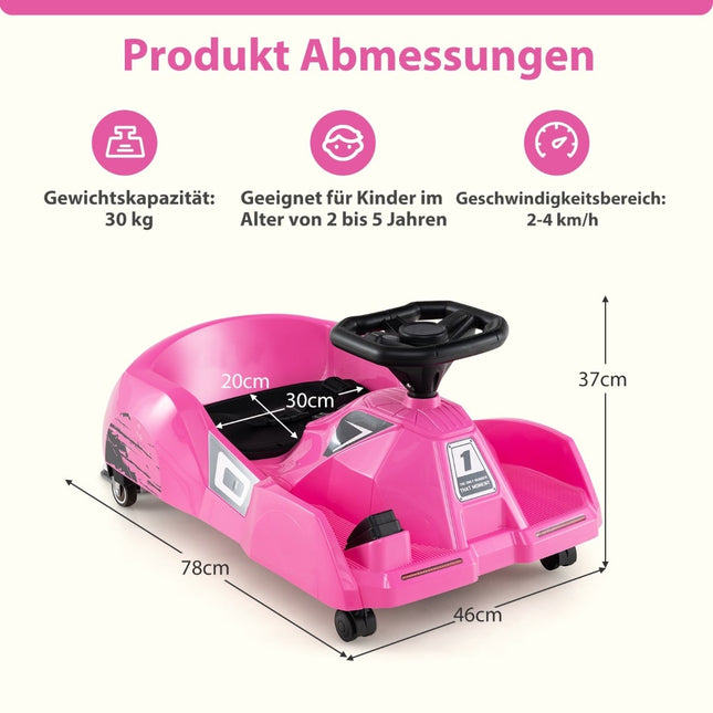 3-in-1 Kinder-Elektro-Gokart mit abnehmbarem Mopp, 12V