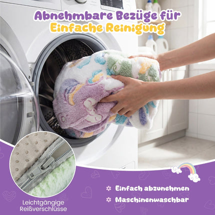 3-in-1 Kinder-Schlafsofa, im Dunkeln leuchtend, waschbarer Bezug