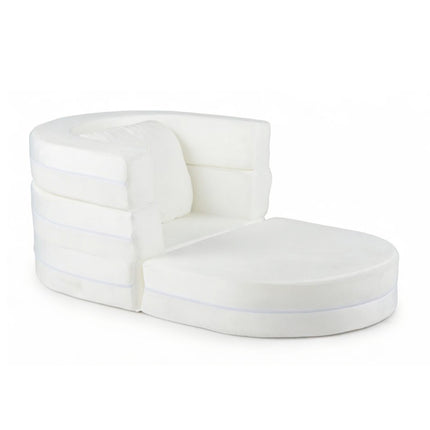 3-in-1 Kids Sofa Bed with Soft Foam & Pillow, Beige