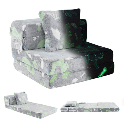 3-in-1 Kindersofa, nachleuchtend, waschbare Bezüge