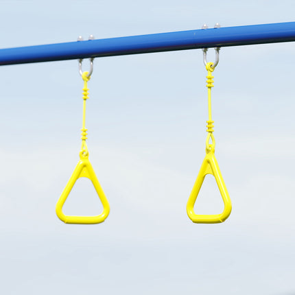 3-in-1 Kids Swing Set, Steel Frame, 150 kg Capacity